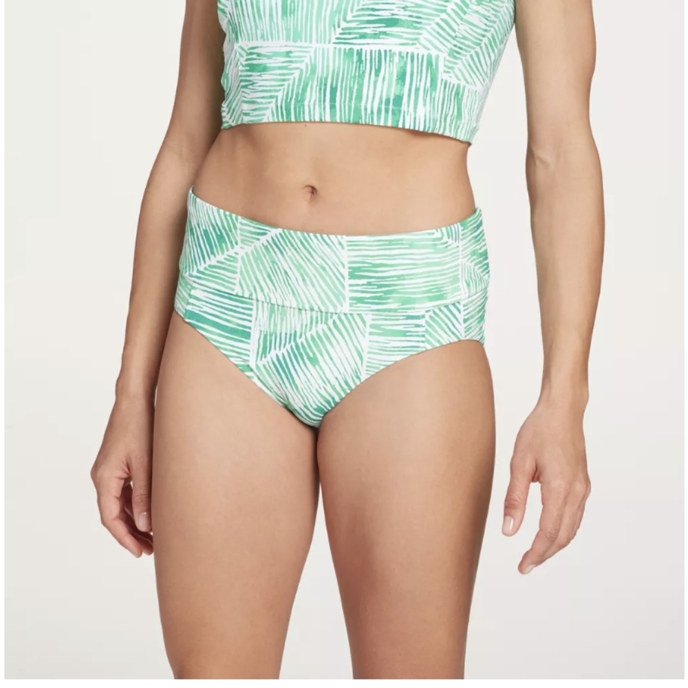 CALIA Mid Rise Small Palm Green Boy Short Swim Bikini Bottom